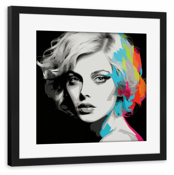 Poster mit Rahmen schwarz "ALTER IN VOGUE" artboxONE - Abstrakt,Menschen,Fashion,Für Mama