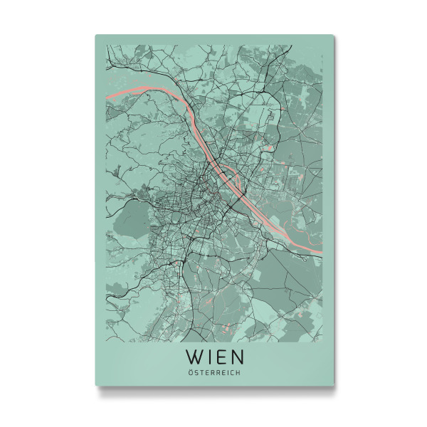 Galerie-Print "Map Stadt Wien" 30x20 cm artboxONE