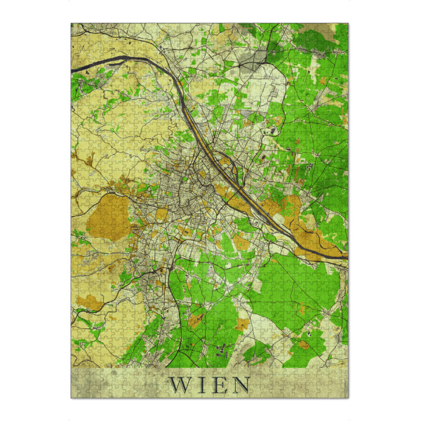 Puzzle Ravensburger "Wien Vintage City Map" artboxONE - Städte / Wien,Kartografie