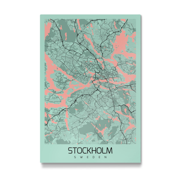 Galerie-Print "Stockholm Map City" 30x20 cm artboxONE