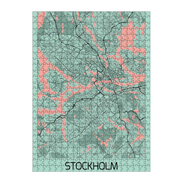 artboxONE Puzzle "Stockholm Map City" artboxONE - Städte / Stockholm,Kartografie