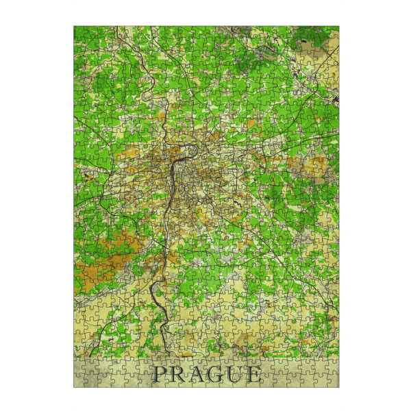Puzzle Ravensburger "Prag Vintage City Map" artboxONE - Städte / Prag,Kartografie