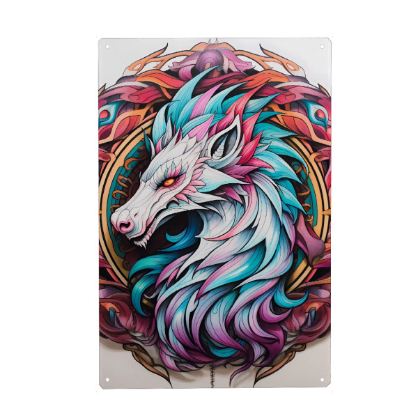 Metall Poster "Mandala - Mystisch - Amethyst" artboxONE - Tiere,Abstrakt,Fiktion