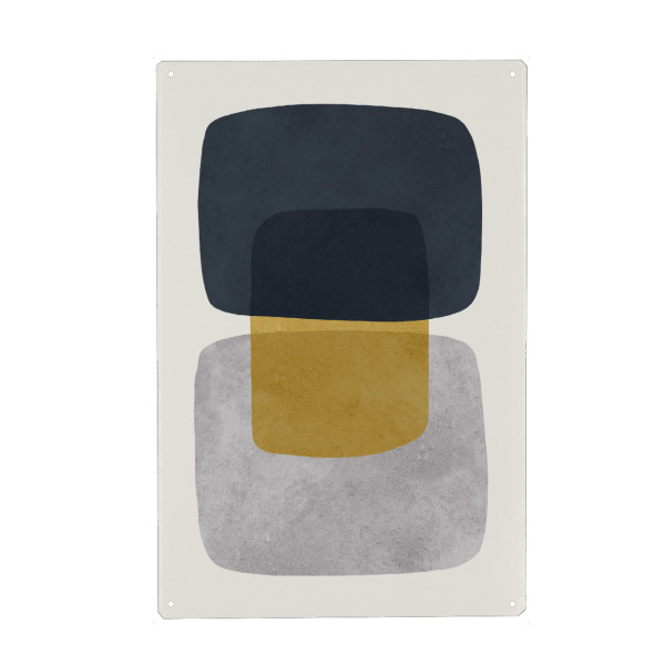 Metall Poster "Expressionistische Formen B" artboxONE - Abstrakt,Geometrie