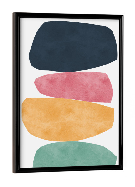 Poster mit schwarzem Rahmen "Expressionistische Formen G" artboxONE - Abstrakt,Geometrie