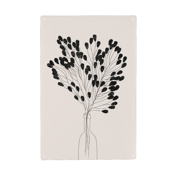 Metall Poster "In eine Flasche pflanzen" artboxONE - Abstrakt