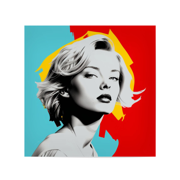 Poster 20x20 cm "ROTE BERÜHMTE FRAU" artboxONE - Comic,Fashion,Für Mama