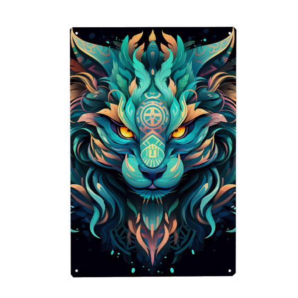 Metall Poster "Mandala - Mystisch - Esmeralda" artboxONE - Tiere,Abstrakt,Fiktion