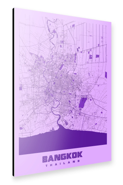 Alu-Dibond "Bangkok City Plan" 30x20 cm artboxONE