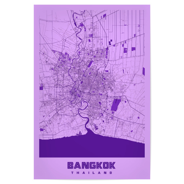 Poster "Bangkok City Plan" artboxONE - Städte / Weitere,Kartografie