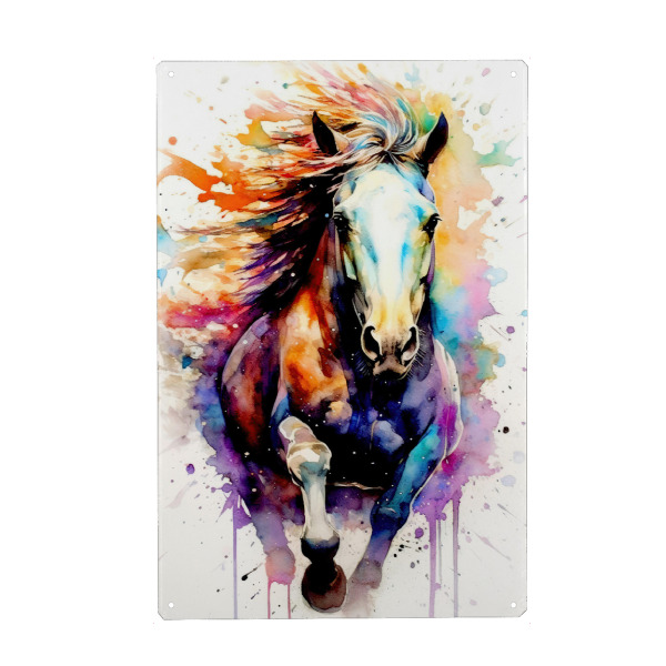 Holzbild "Pferd Aquarellkunst H" artboxONE - Tiere - Pferd,Pferde,Tier,Aquarell,Malerei,Pony