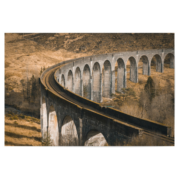 Poster "Train Bridge" artboxONE - Natur,Reise,Film,Architektur - Scottish highlands,Schottland,Zug,Brücke,Reise,Natur
