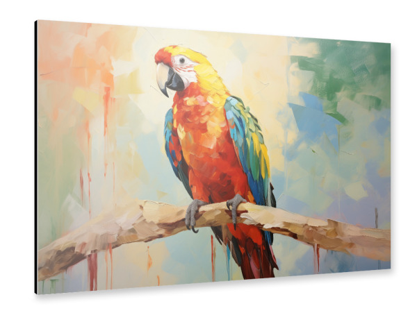 Alu-Dibond "Bemalter Ara-Papagei" 30x20 cm artboxONE