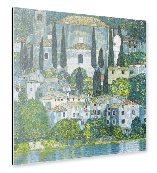 Alu-Dibond "Kirche in Cassone" 30x30 cm artboxONE
