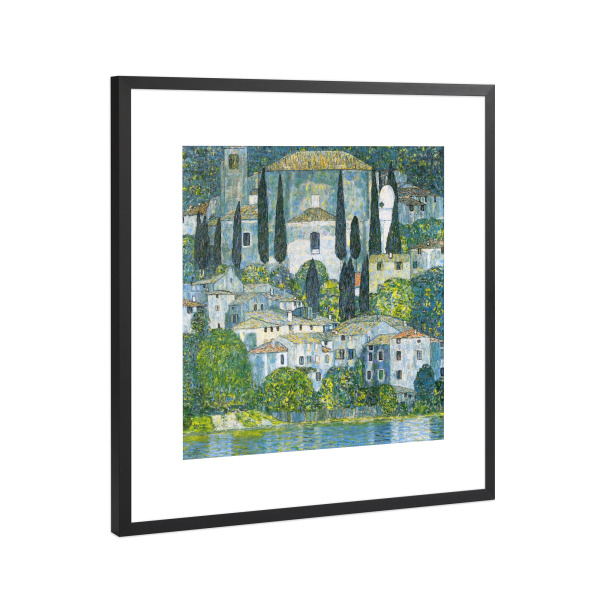 Poster mit Rahmen Schwarz (Metallic) "Kirche in Cassone" artboxONE - Reise,Architektur,Reise / Strand und Meer,Reise / Länder,Städte / Weitere