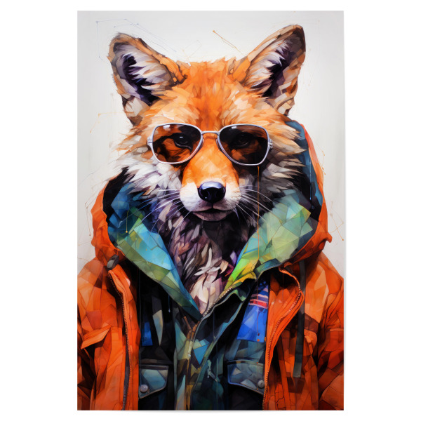 Poster 30x20 cm "Fuchs Tierkunst A" artboxONE - Tiere - Fuchs,Tier,Tiere,Grafik,Illustration