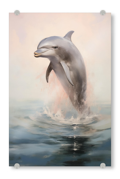 Acrylglasbild "Springender Delphin" artboxONE - Natur,Tiere
