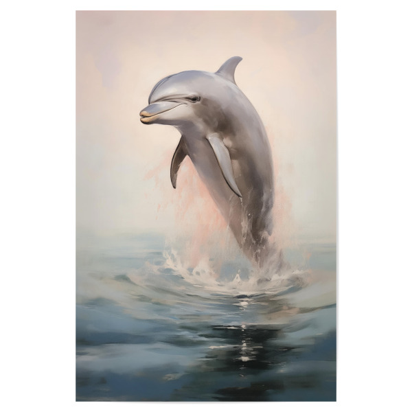 Poster 30x20 cm "Springender Delphin" artboxONE - Natur,Tiere