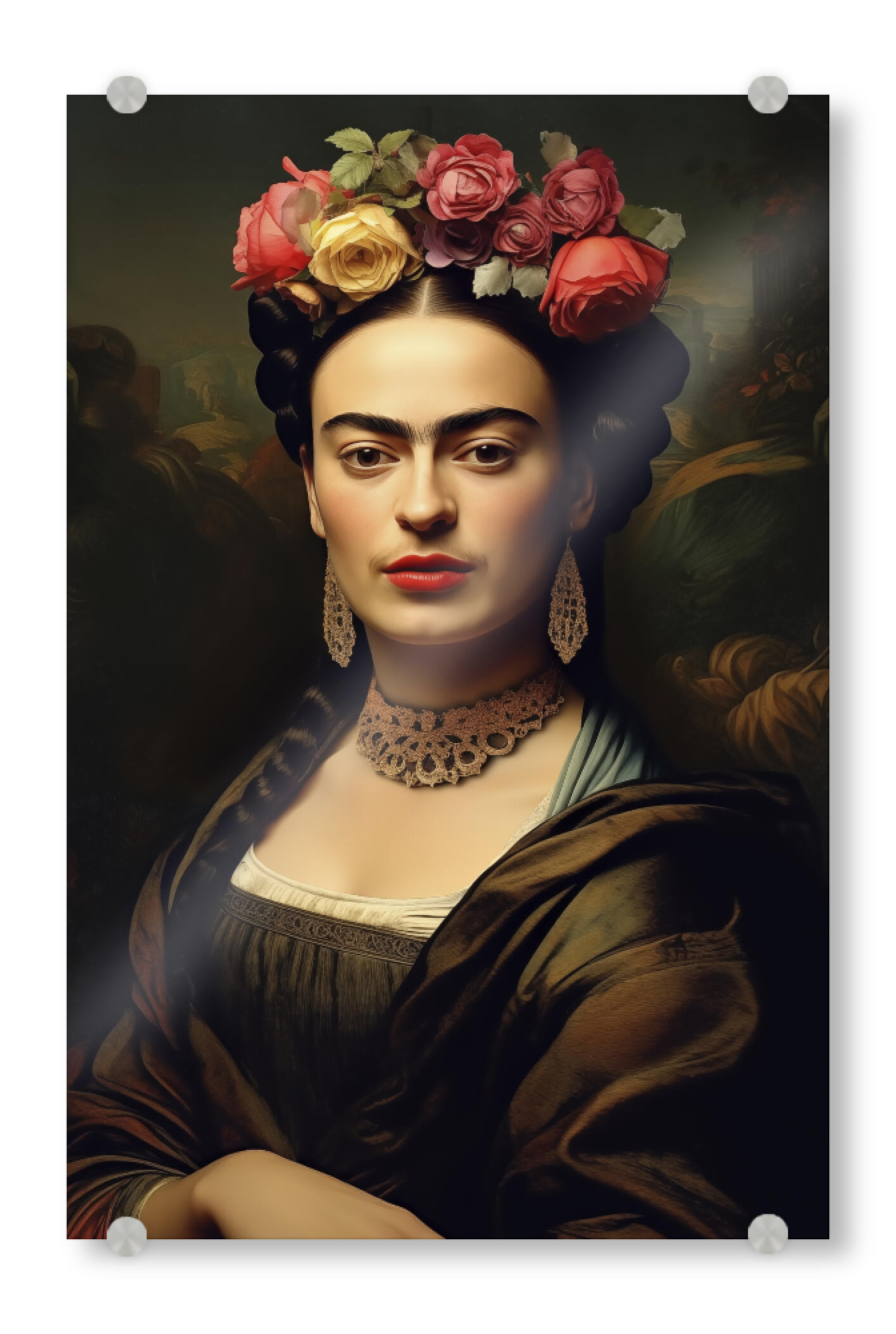 Acrylglasbild "Frida Kahlo Monalisa" artboxONE - Menschen