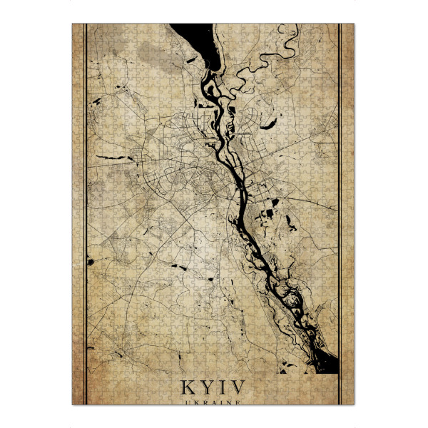 Puzzle Ravensburger "Kiew Vintage Map" artboxONE - Städte / Weitere,Kartografie