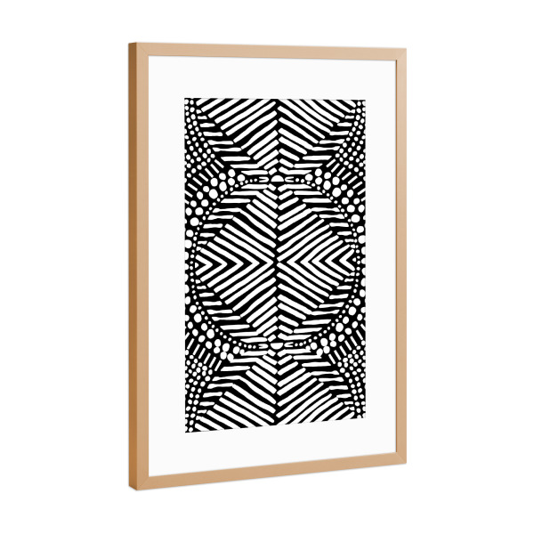 Poster mit Rahmen Kupfer "Stammes-Unendlichkeit" artboxONE - Natur,Abstrakt,Geometrie