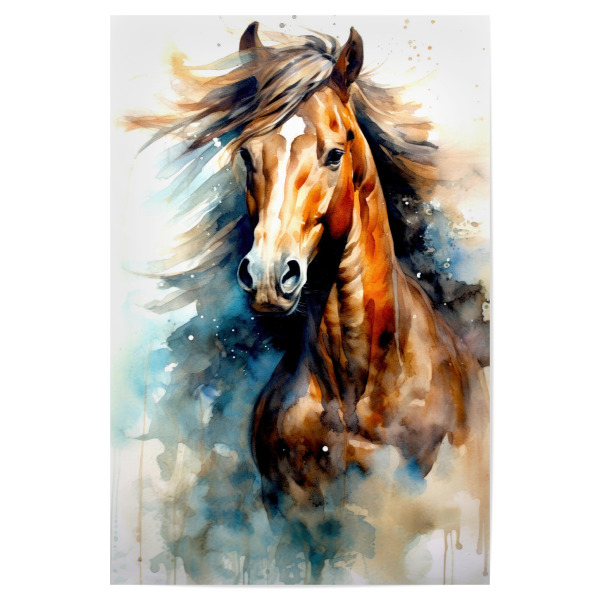Poster 30x20 cm "Pferd Aquarellkunst F" artboxONE - Tiere - Pferd,Pferde,Tier,Aquarell,Malerei,Pony