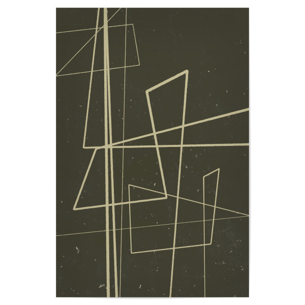 Poster "Angular Lines Seventh" artboxONE - Abstrakt,Geometrie - Geometrie,Abstrakt,Linie,Linien,Schicht,Simpel,Grün