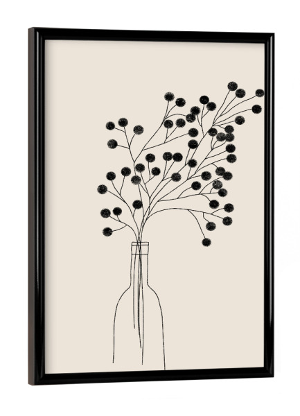 Poster mit schwarzem Rahmen "Minimalistisches Stillleben" artboxONE - Abstrakt