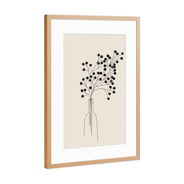 Poster mit Rahmen Kupfer "Minimalistisches Stillleben" artboxONE - Abstrakt