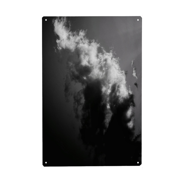 Holzbild "The Clouds" artboxONE - Natur,Abstrakt,Schwarzweiß - Wolken,Schwarzweiß