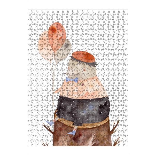 Puzzle Ravensburger "Voglhuber - Maulwurf mit Ballons" artboxONE - Für Kinder,Tiere,Festivals - Maulwurf,Tier,Natur,Wald,Geburtstag,Fete,Party,Feier