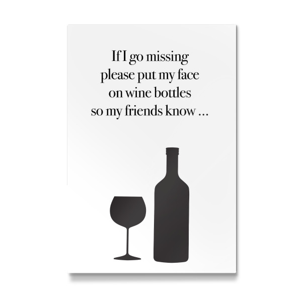 Galerie-Print "If I go missing - Typo" 30x20 cm artboxONE