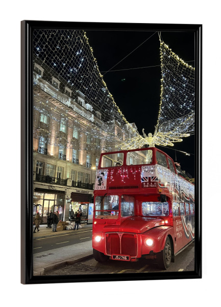 Poster mit schwarzem Rahmen "LDN-WEIHNACHTEN" artboxONE - Städte / London,Städte / New York,Reise,Menschen,Architektur