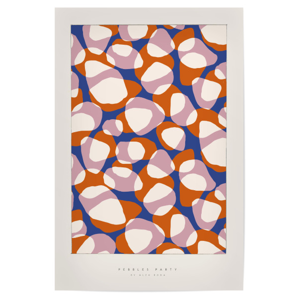Poster "Álex Roda - Pebbles Party" artboxONE - Typografie,Abstrakt,Geometrie