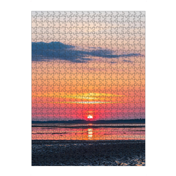 Puzzle Ravensburger "Sonnenaufgang und Schlick" artboxONE - Natur,Reise,Reise / Strand und Meer
