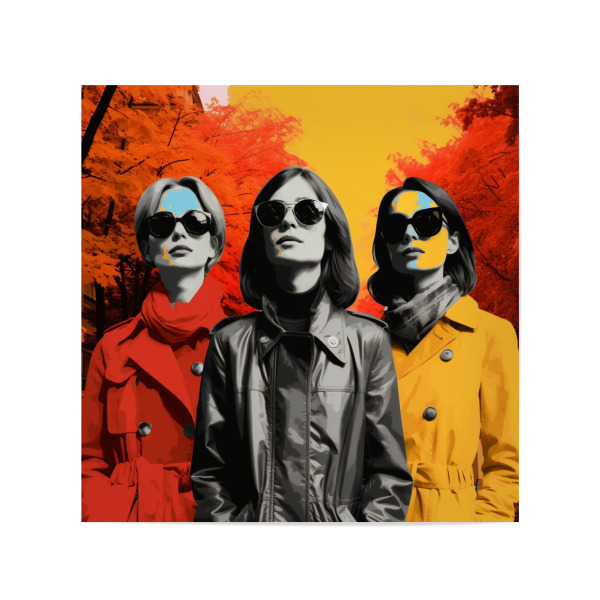 Poster 20x20 cm "SHOPPENDE FRAUEN IN ZÜRICH" artboxONE - Städte,Menschen,Städte / Zürich,Für Mama - Pop-art,Frauen,Einkaufen,Zürich,Schweiz
