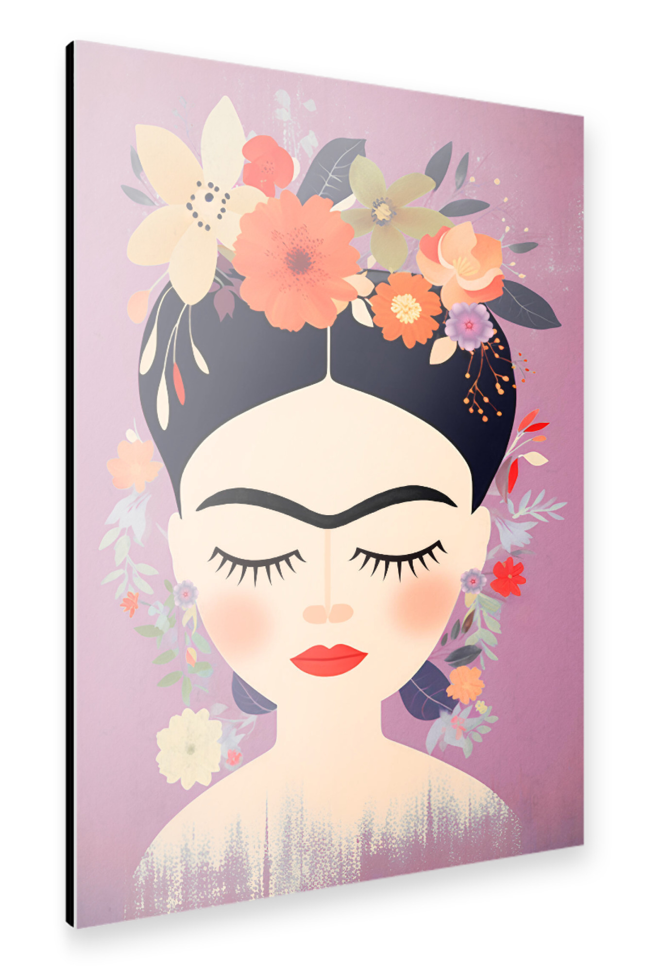 Alu-Dibond "Blumige rosa Frida" 30x20 cm artboxONE