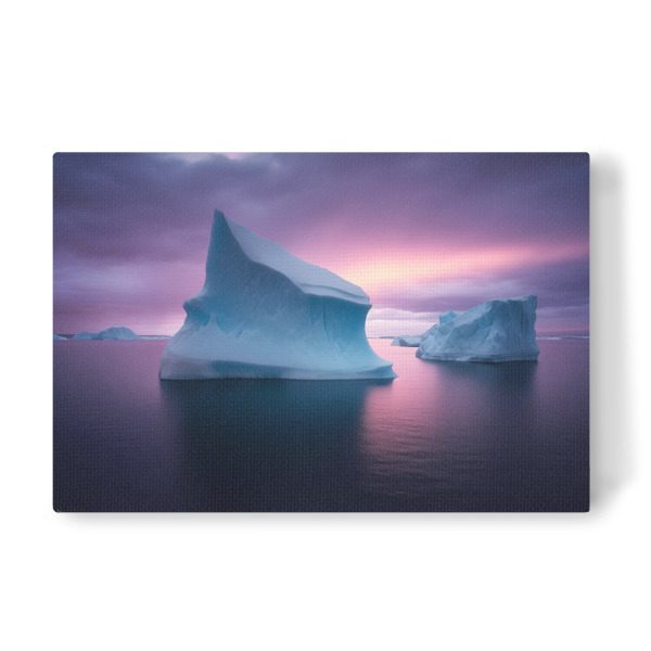 Leinwandbild "Eisberge in der Dämmerung" artboxONE - Natur,Reise / Strand und Meer