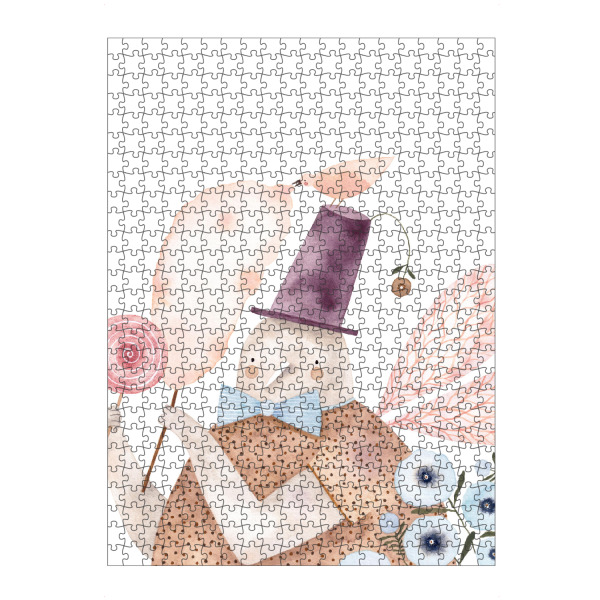artboxONE Puzzle "Voglhuber - Zuckerwatte" artboxONE - Natur,Für Kinder,Tiere - Vogel,Fee,Zuckerwatte,Tier,Niedlich,Süß,Kinderzimmer,Kindermotiv