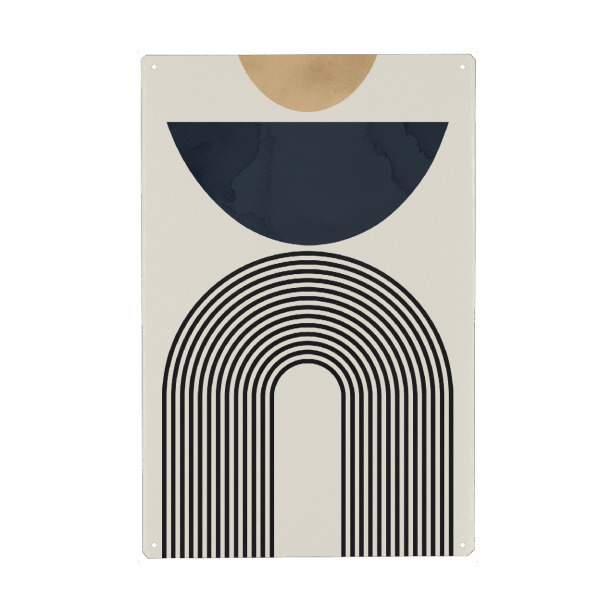 Holzbild "Circles and lines H" artboxONE - Abstrakt,Geometrie