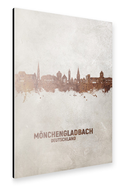 Alu-Dibond "Mönchengladbach Skyline Rust" 30x20 cm artboxONE