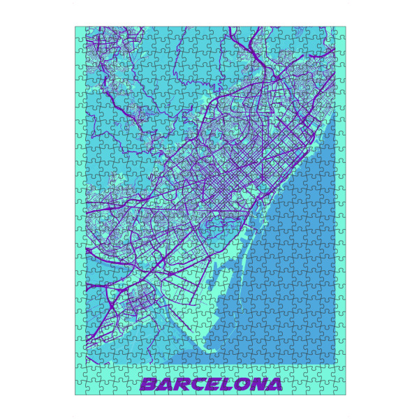 Puzzle Ravensburger "CityMap von Barcelona" artboxONE - Städte / Barcelona,Kartografie