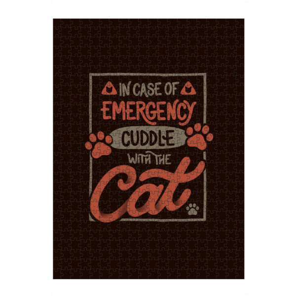 artboxONE Puzzle "Im Notfall kuscheln" artboxONE - Typografie,Tiere