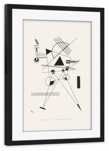 Poster mit Rahmen schwarz "Kandinsky - Lithografie No. I" artboxONE - Typografie,Abstrakt,Geometrie