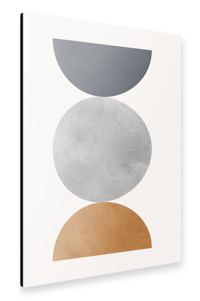 Alu-Dibond "Circles and lines E" 30x20 cm artboxONE