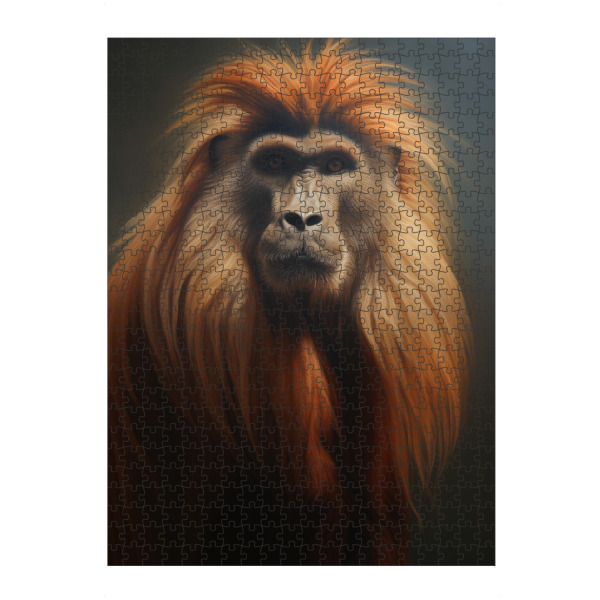 artboxONE Puzzle "Gelada-Affe" artboxONE - Natur,Tiere - Tier,Affe,Kunst,Leinwand,Gelada,Säugetier,Affe,öl,Gemälde,Porträt - Bild tier