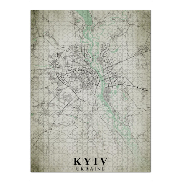 Puzzle Ravensburger "Kiew Vintage CityMap" artboxONE - Städte / Weitere,Kartografie