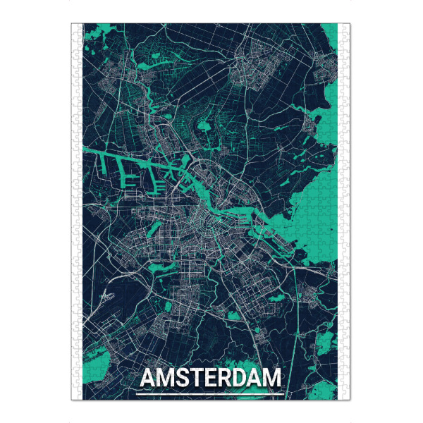 Puzzle Ravensburger "Amsterdam CityMap" artboxONE - Städte / Amsterdam,Kartografie
