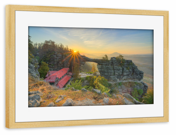 Poster mit Rahmen kiefer "Prebischtor in Tschechien" artboxONE - Natur,Reise,Reise / Länder