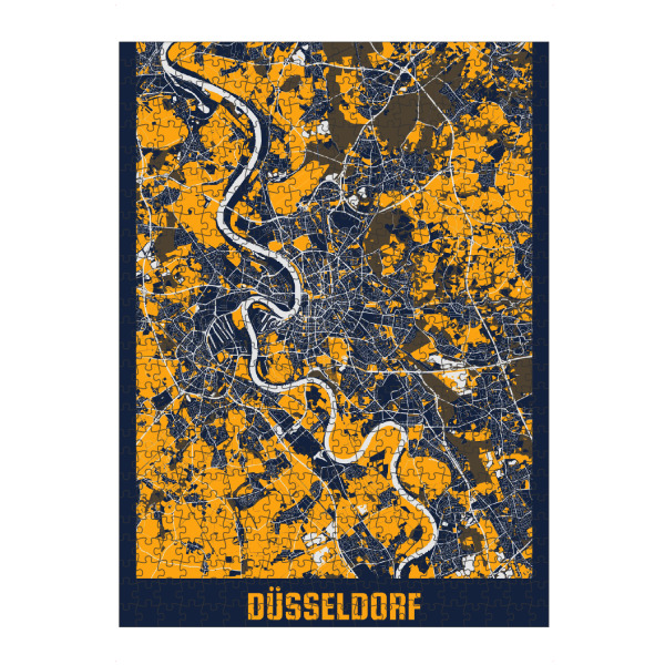 artboxONE Puzzle "Düsseldorfer City Map" artboxONE - Städte / Düsseldorf,Kartografie